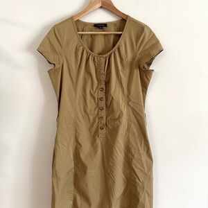 Tan Lands’ End Above the Knee Dress  | Size: 6 | Vintage Khaki Summer Dress